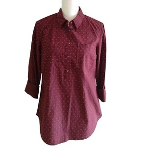 A New Day Long Sleeve Cotton Blouse - Size Medium